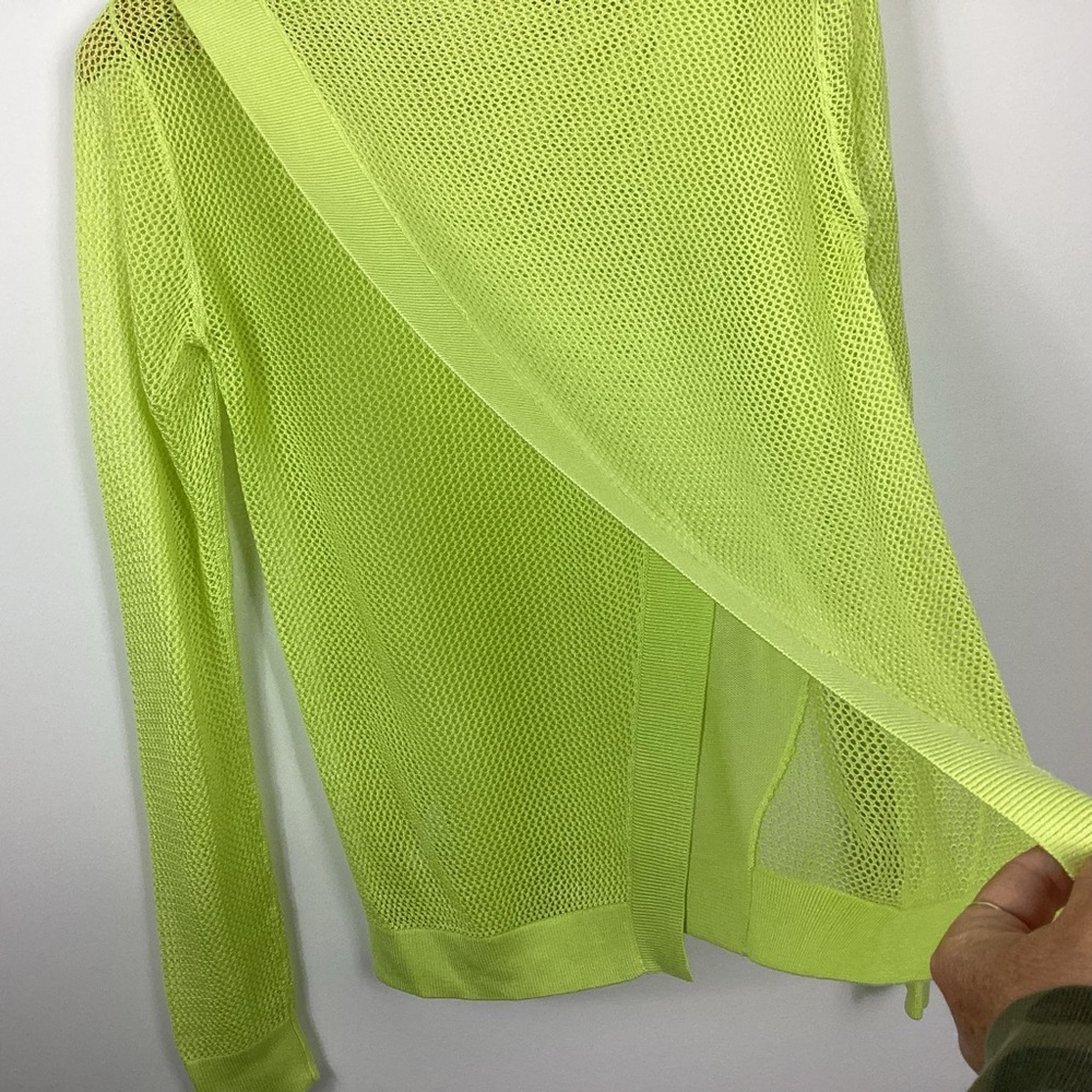 Cabi Split Back Pullover Lemon Lime Sweater Size … - image 5
